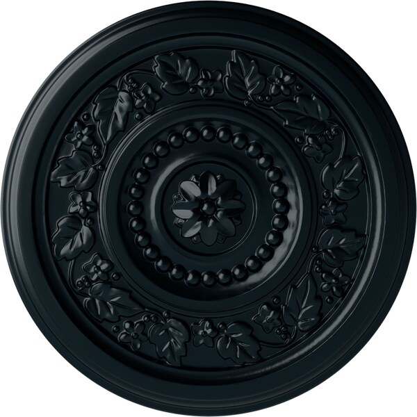 Ekena Millwork Marseille Ceiling Medallion (Fits Canopies up to 4 1/4"), Hnd-Painted Night Shade, 16 1/8"OD x 5/8"P CM16MANSF - main